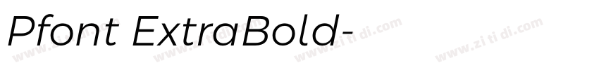 Pfont ExtraBold字体转换